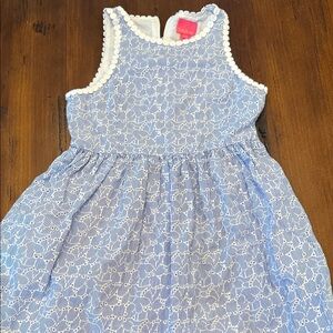 Lilly Pulitzer Blue and White Floral Kids Dress